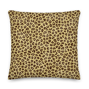 Yellow Leopard Print Premium Pillow by Design Express