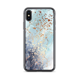 iPhone X/XS Soft Blue Gold iPhone Case by Design Express