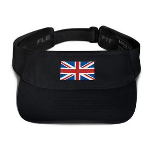 Black United Kingdom Flag "Solo" Visor by Design Express