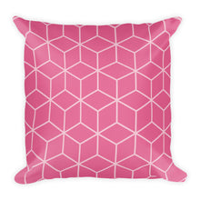 Diamonds Candy Pink Square Premium Pillow by Design Express