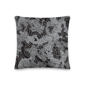 Grey Black Camoline Square Premium Pillow by Design Express