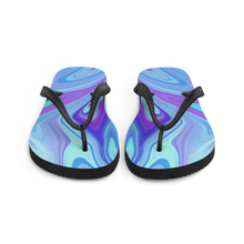 Purple Blue Watercolor Flip-Flops by Design Express