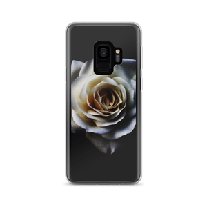 Samsung Galaxy S9 White Rose on Black Samsung Case by Design Express