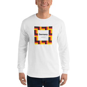 White / S Germany "Mosaic" Long Sleeve T-Shirt by Design Express