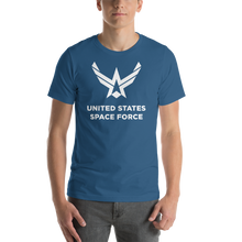 Steel Blue / S United States Space Force "Reverse" Short-Sleeve Unisex T-Shirt by Design Express