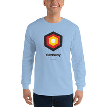 Light Blue / S Germany "Hexagon" Long Sleeve T-Shirt by Design Express