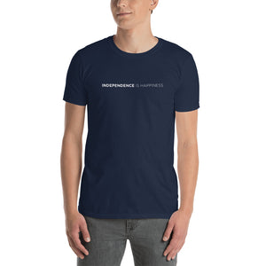 Navy / S Independence is happiness Unisex T-Shirt by Design Express