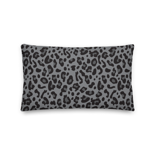 20×12 Grey Leopard Print Premium Pillow by Design Express