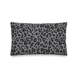 20×12 Grey Leopard Print Premium Pillow by Design Express