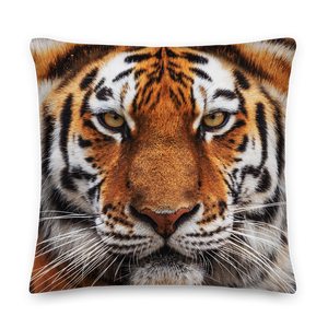 22×22 Tiger Face Premium Pillow by Design Express