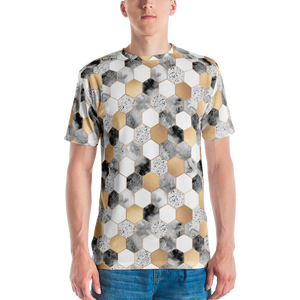 XS Hexagonal Pattern Men's T-shirt by Design Express