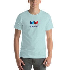Heather Prism Ice Blue / S United States "Squared" Short-Sleeve Unisex T-Shirt by Design Express