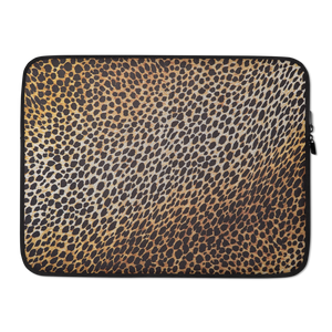 15 in Leopard Brown Pattern Laptop Sleeve by Design Express