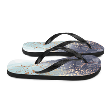 Soft Blue Gold Flip-Flops by Design Express