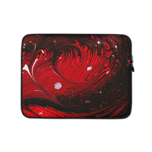 13 in Black Red Abstract Laptop Sleeve by Design Express