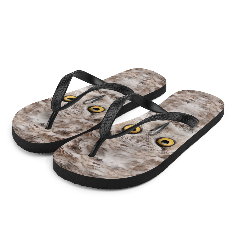 S Great Horned Owl Flip-Flops by Design Express