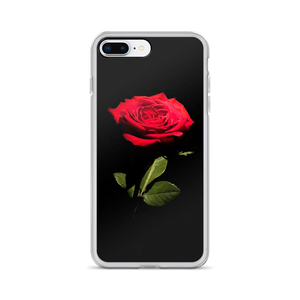 iPhone 7 Plus/8 Plus Red Rose on Black iPhone Case by Design Express