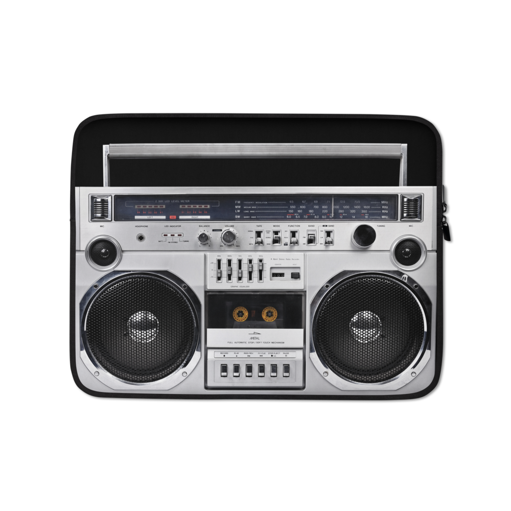 13 in Boom Box 80s Laptop Sleeve by Design Express
