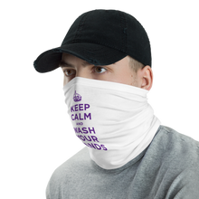 Purple Keep Calm and Wash Your Hands Neck Gaiter Masks by Design Express