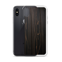 Black Wood Print iPhone Case by Design Express