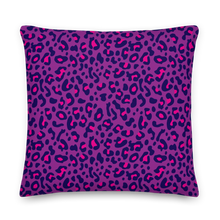 22×22 Purple Leopard Print Premium Pillow by Design Express