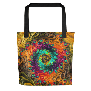 Default Title Multicolor Fractal Tote bag by Design Express