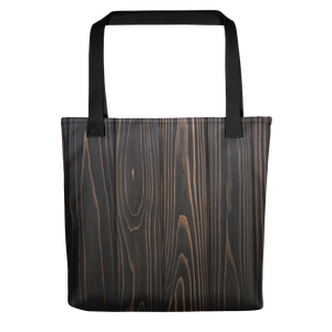 Default Title Black Wood Print Background Tote Bag by Design Express