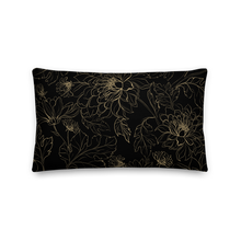 Golden Floral Rectangle Premium Pillow by Design Express