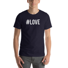 Navy / S Hashtag #LOVE Short-Sleeve Unisex T-Shirt by Design Express