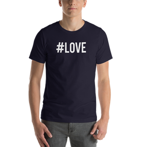 Navy / S Hashtag #LOVE Short-Sleeve Unisex T-Shirt by Design Express