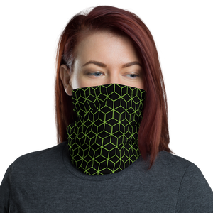Default Title Diamond Green Black Pattern Neck Gaiter Masks by Design Express