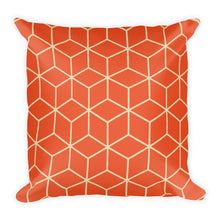 Diamonds Orange Square Premium Pillow by Design Express
