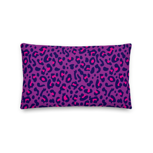 Purple Leopard Print Premium Pillow by Design Express