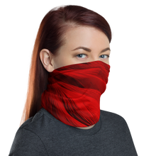 Red Feathers Texture Neck Gaiter Masks by Design Express
