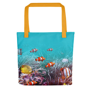 Yellow Sea World 01 "All Over Animal" Tote bag Totes by Design Express