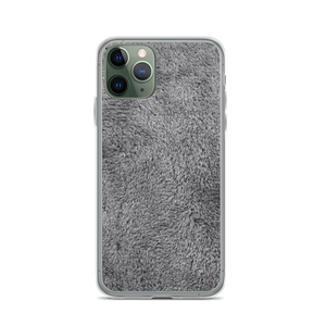 iPhone 11 Pro Soft Grey Fur Print iPhone Case by Design Express