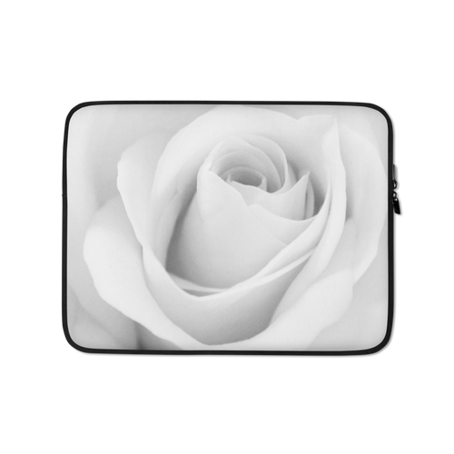 13 in White Rose Laptop Sleeve by Design Express