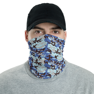 Default Title Electric Blue Camo Neck Gaiter Masks by Design Express