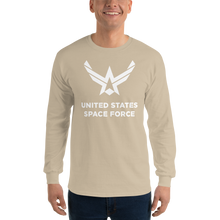 Sand / S United States Space Force "Reverse" Long Sleeve T-Shirt by Design Express