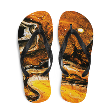 Yellow Orange Abstract Flip-Flops by Design Express