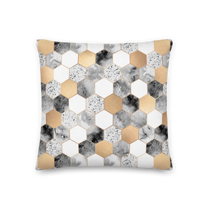18×18 Hexagonal Pattern Square Premium Pillow by Design Express