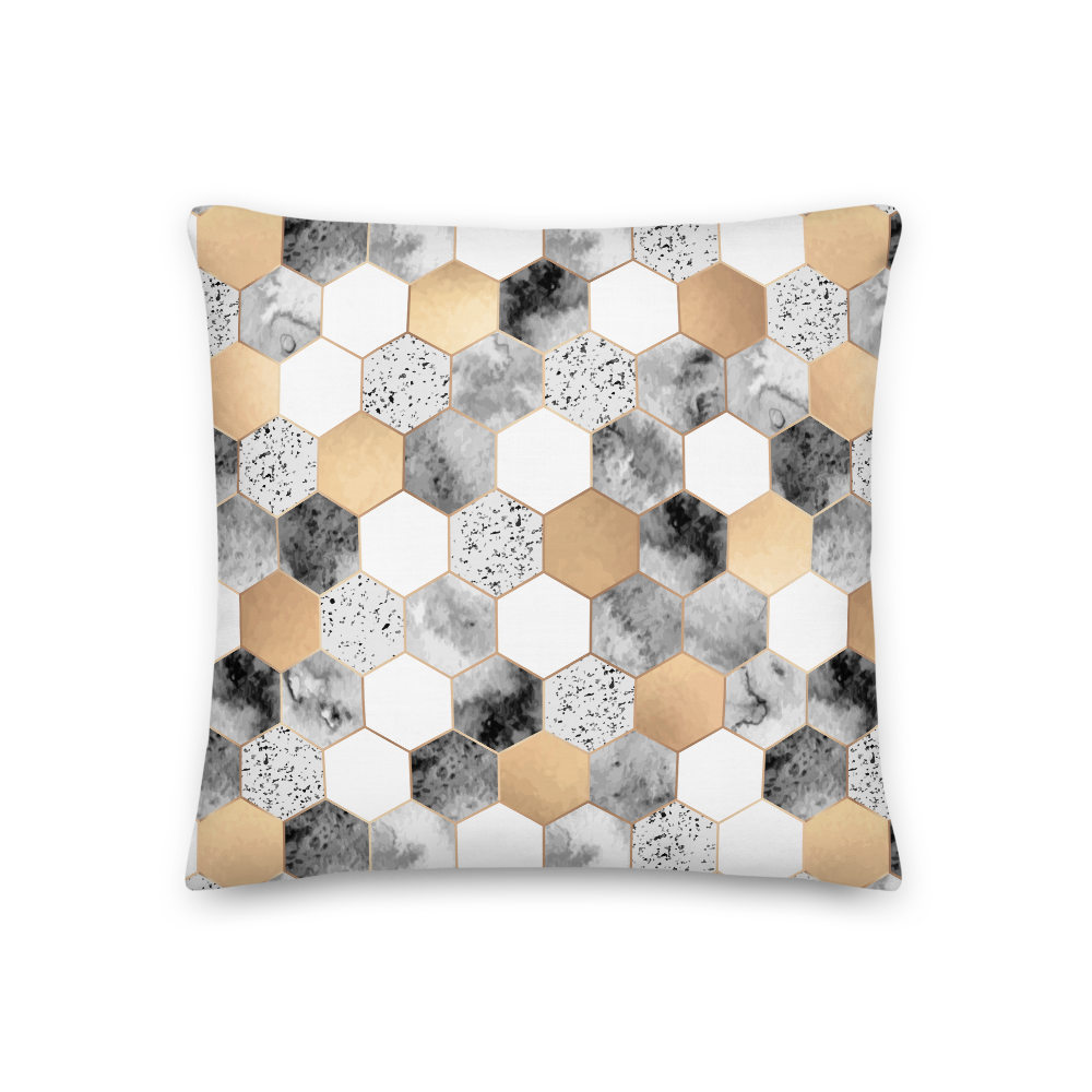 18×18 Hexagonal Pattern Square Premium Pillow by Design Express