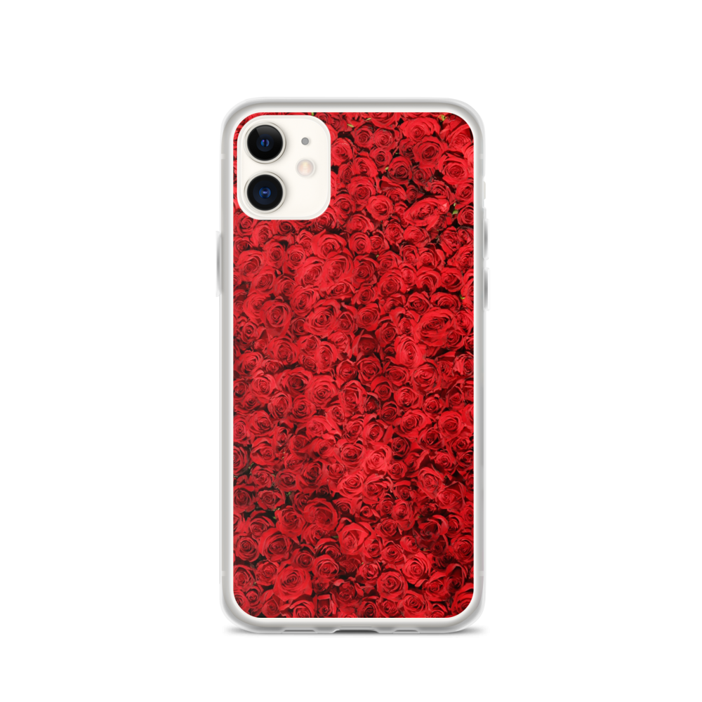 iPhone 11 Red Rose Pattern iPhone Case by Design Express