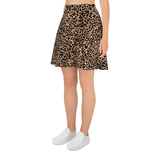 Golden Leopard Skater Skirt by Design Express