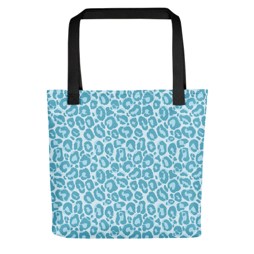 Default Title Teal Leopard Print Tote Bag by Design Express