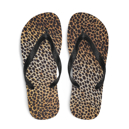 Leopard Brown Pattern Flip-Flops by Design Express