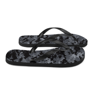 Dark Grey Digital Camouflage Flip-Flops by Design Express