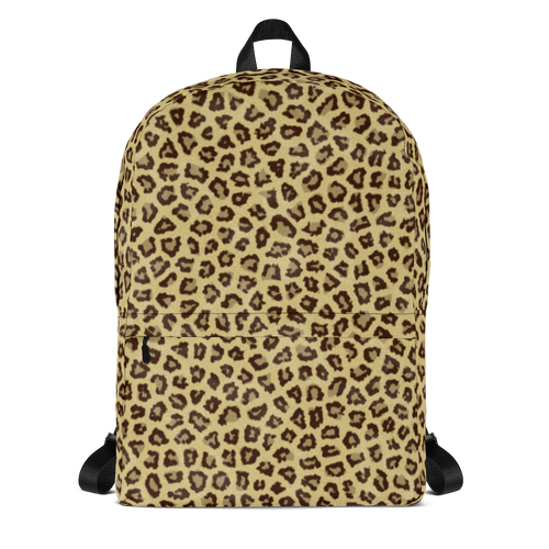 Default Title Yellow Leopard Print Backpack by Design Express