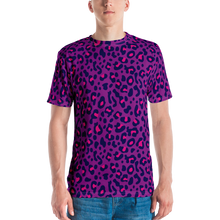 XS Purple Leopard Print Men's T-shirt by Design Express