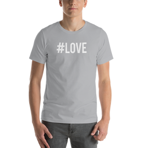 Silver / S Hashtag #LOVE Short-Sleeve Unisex T-Shirt by Design Express